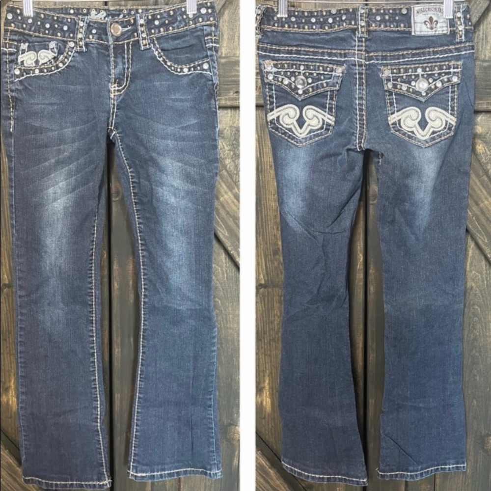 Miss Chic Embellished Bling Jeans - Size 3